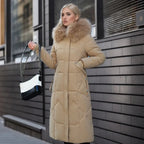 Hannah | Women’s Winter Quilted Coat with Hood Trim