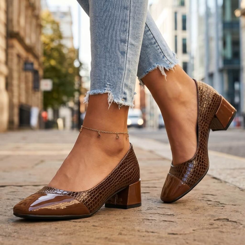 Noelle Leather Heels
