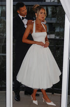 Ariana | Women Wedding Guest Halter Midi Dress