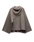 Chloe | Women Elegant Draped Cape Coat