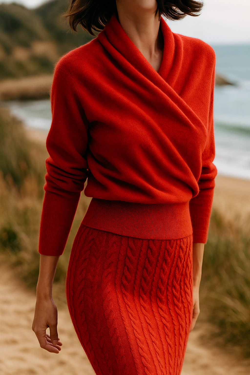 Rose | Women’s Elegant Wrap Crossover Chic Sweater