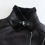 Ivanna | Fur Leather Jacket