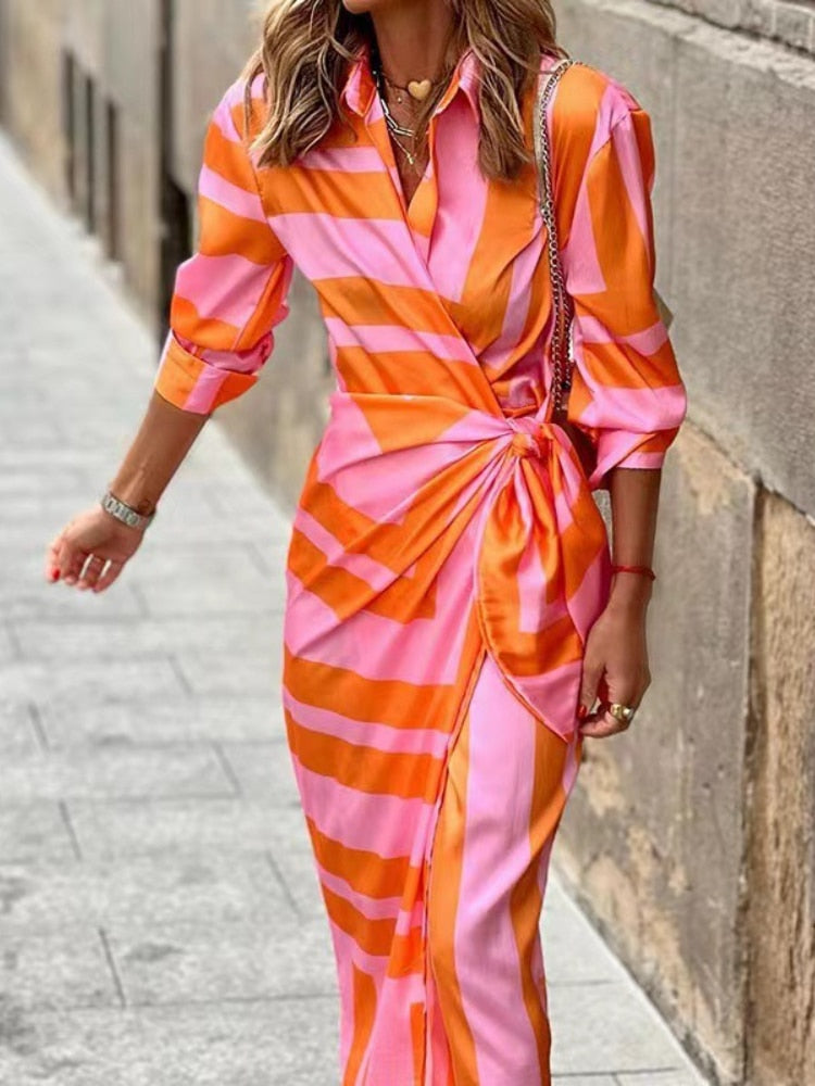 Amelia™ | Printed Wrap Dress
