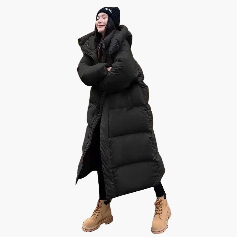 Patricia | Women’s Long Hooded Quilted Puffer Coat
