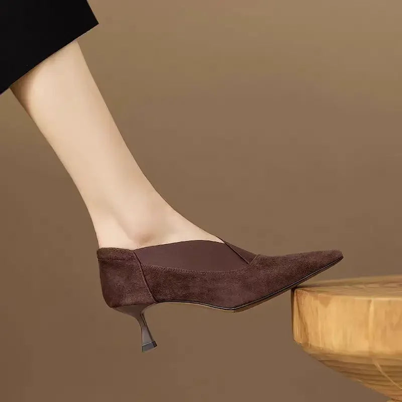 Elara Suede Heels