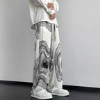 Graph Cotton Trousers