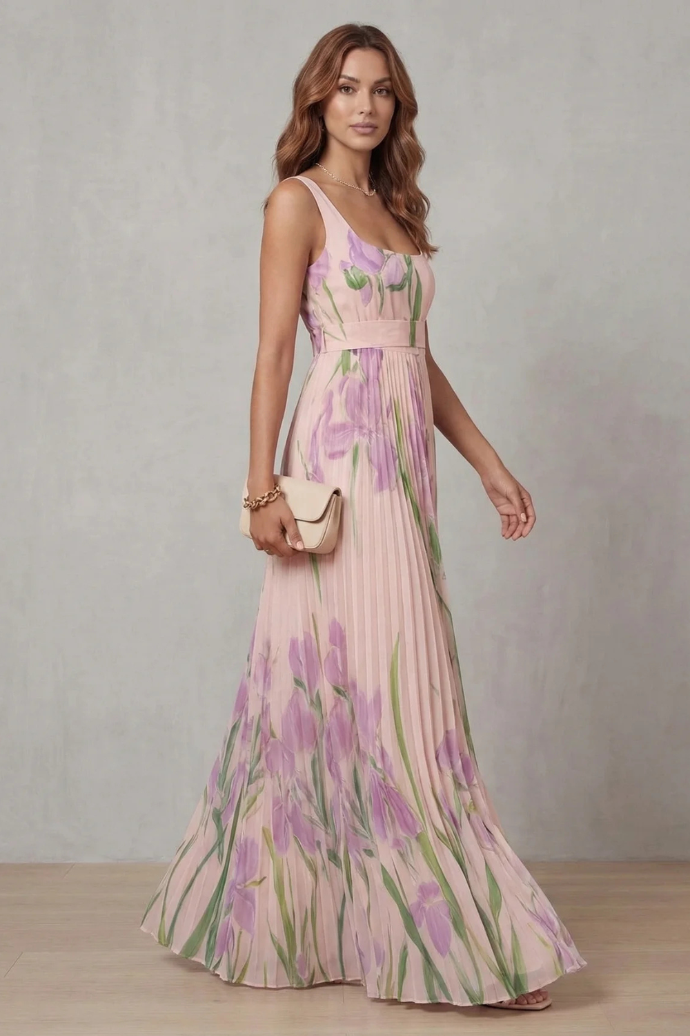 Vivienna – Pleated Maxi Dress