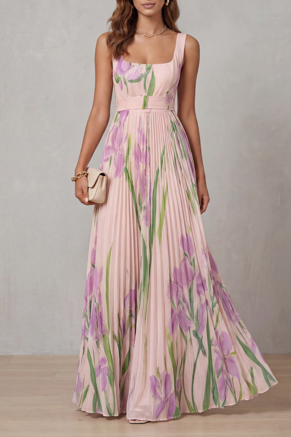 Vivienna – Pleated Maxi Dress