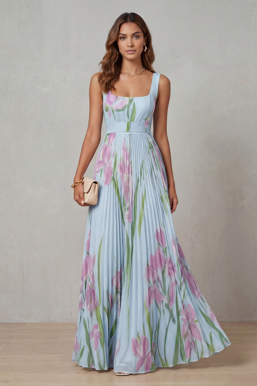 Vivienna – Pleated Maxi Dress