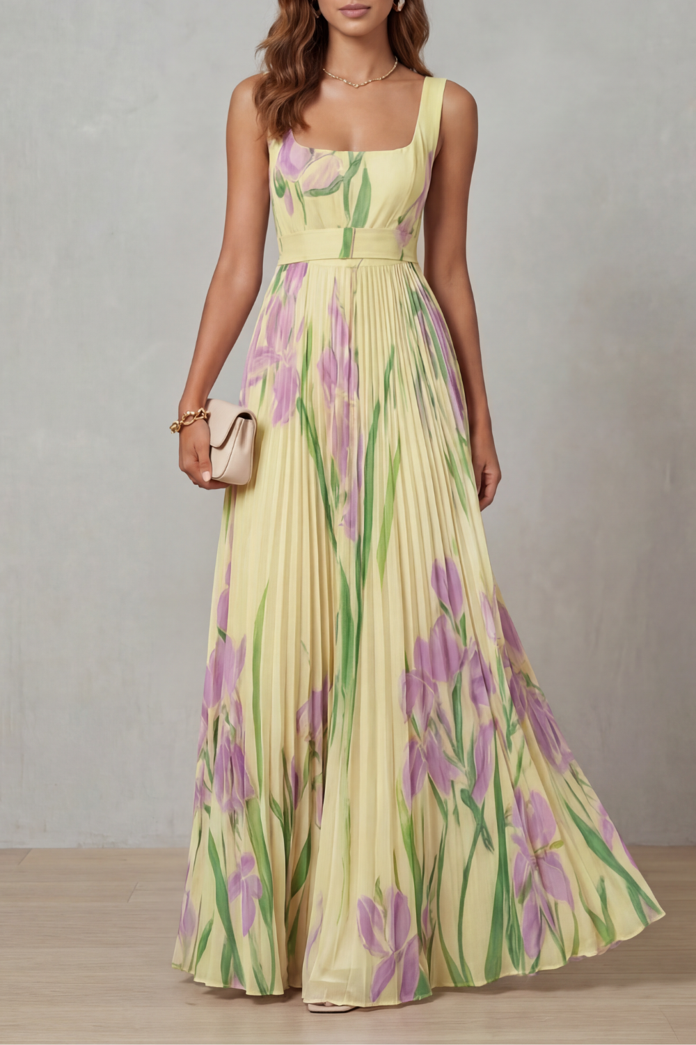 Vivienna – Pleated Maxi Dress