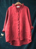Geraldine | Ruffle Collar Shirt