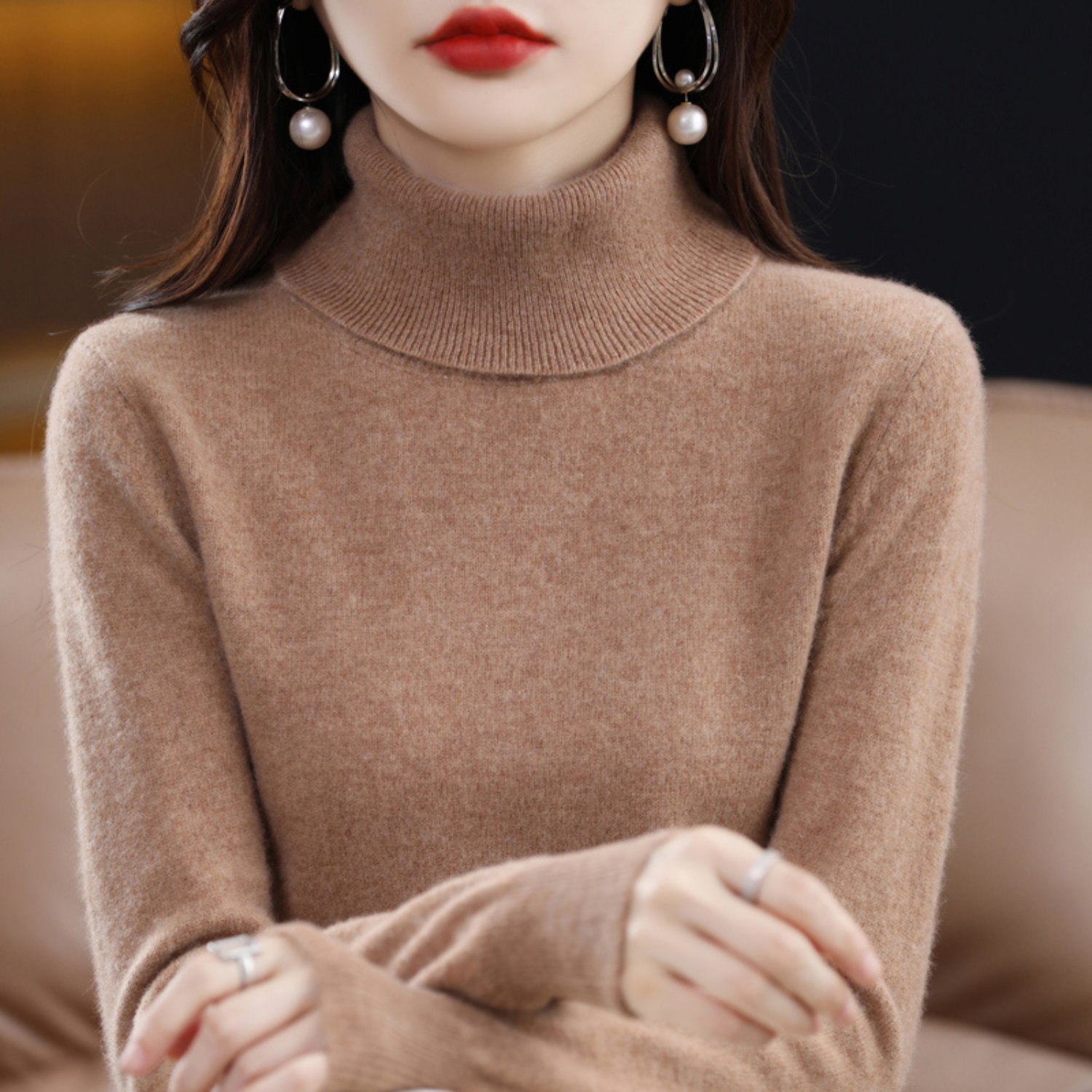 Victoria | Women’s Winter Classic Turtleneck Knit Sweater