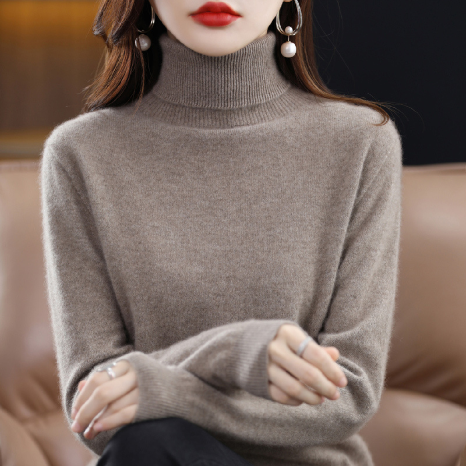Victoria | Women’s Winter Classic Turtleneck Knit Sweater