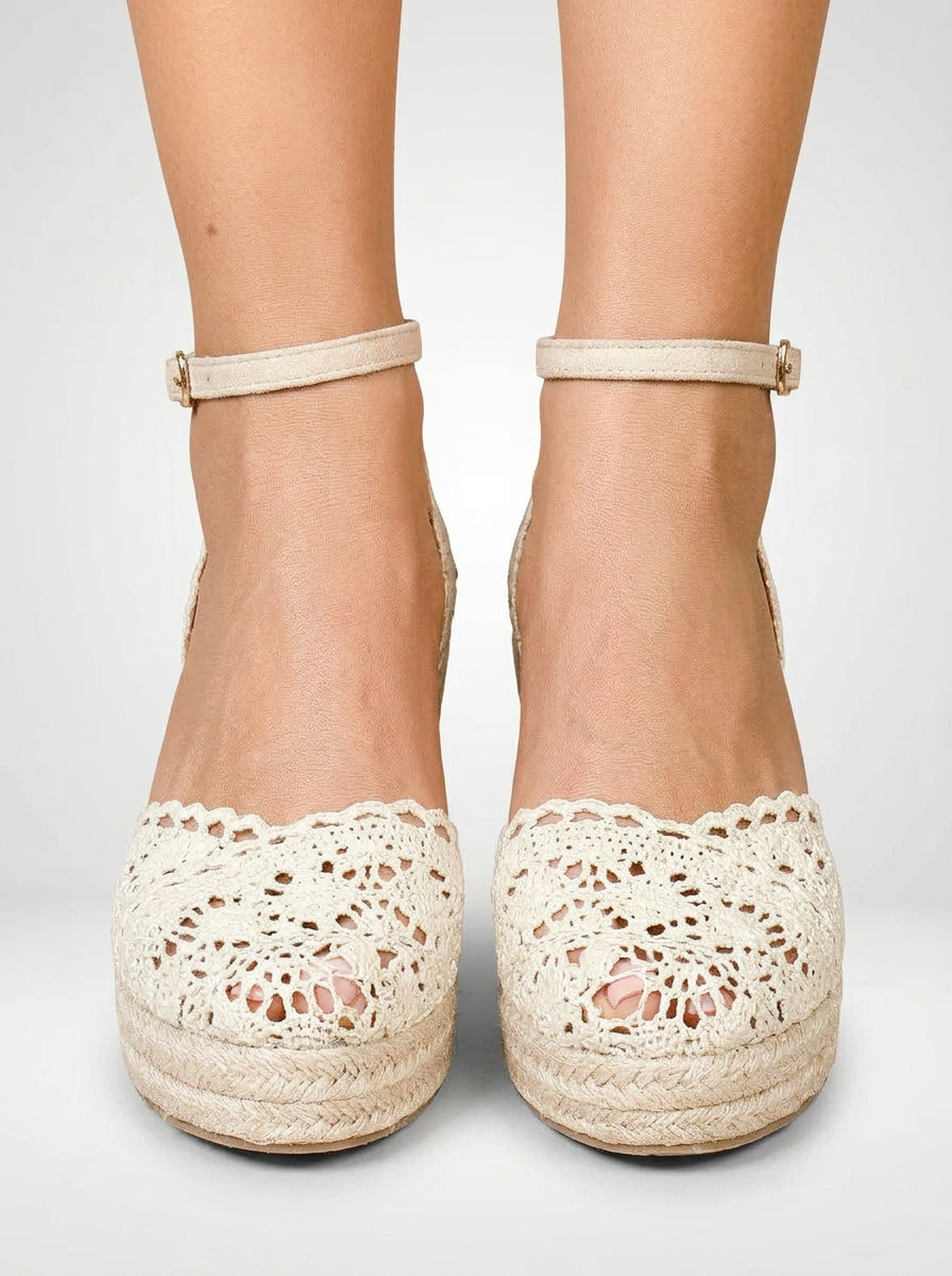 Élodie – Woven Platform Wedge Sandals