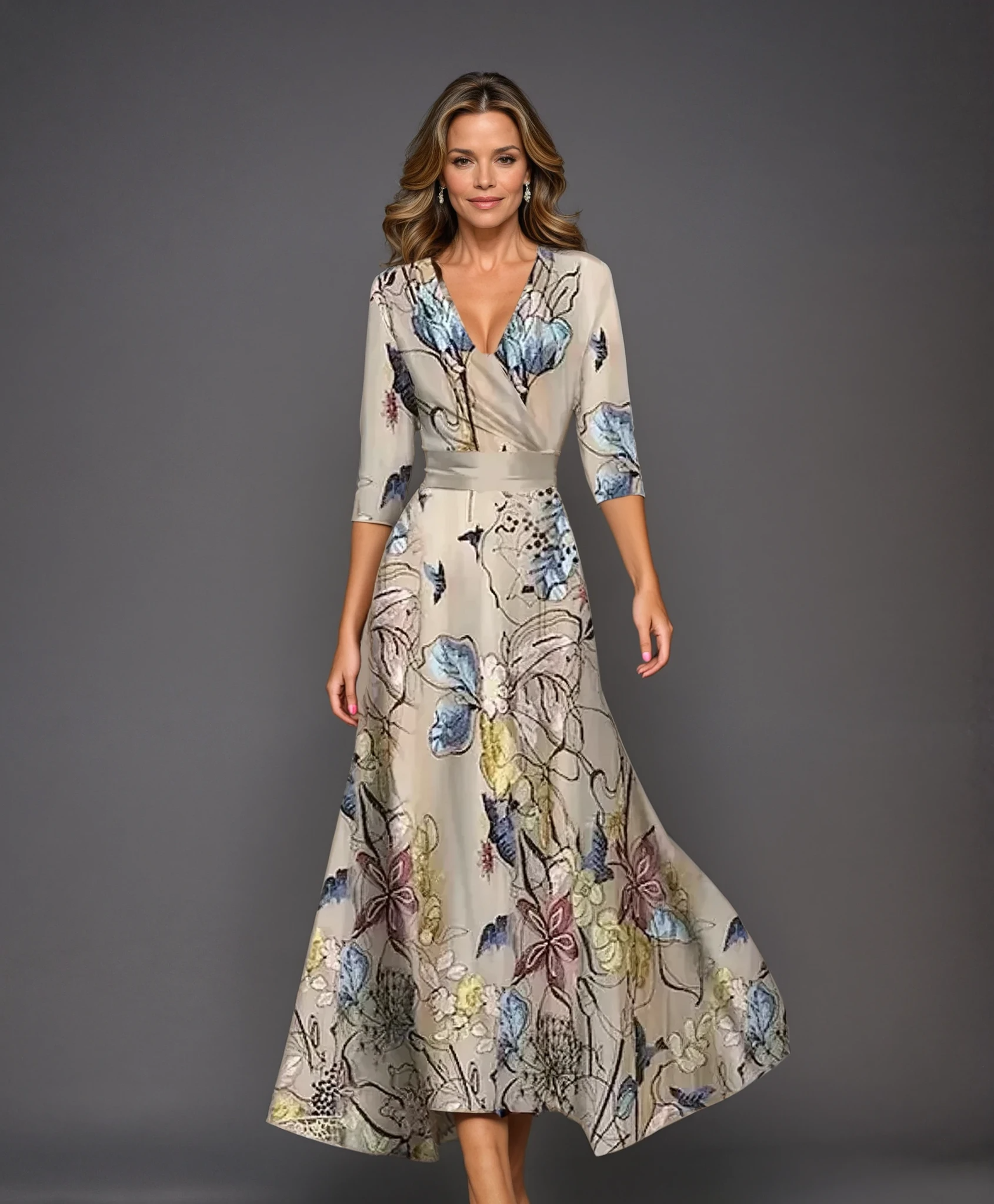 Chic Dress with Floral Print